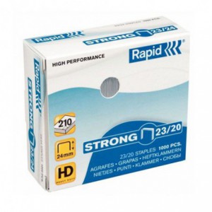 Capse 23/20 RAPID Strong, 1000 buc/cutie