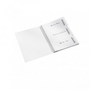 Caiet de birou LEITZ Wow Get Organized, PP, A4, dictando - verde metalizat - ACOMI.ro