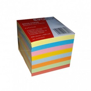 Cub hartie color 80 g, 800 file (4 culori pastel + 4 culori neon), 9x9cm, ACM BRAND - ACOMI.ro