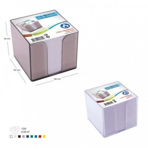 Suport plastic pentru cub hartie prevazut cu rezerva 9x9x9 cm Ark - ACOMI.ro