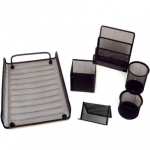 Set organizare birou, plasa metalica MESH