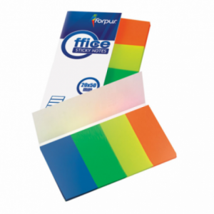 Post-It Index 4 cul/set 20x50mm plastic, Forpus - ACOMI.ro