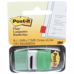 Post-it® Index Clasic, verde, 50 file - ACOMI.ro