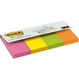 Post-it® Page Marker 2 x 3.8 cm, 4 culori neon/pachet - ACOMI.ro