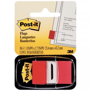 Post-it® Index Clasic, rosu, 50 file - ACOMI.ro