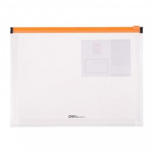 Mapa protectie A4, zip lock, cu burduf, Deli - ACOMI.ro