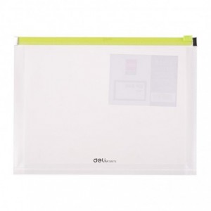 Mapa protectie A4, zip lock, cu burduf, Deli - ACOMI.ro