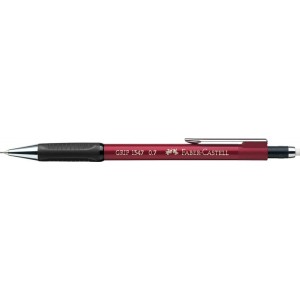 Creion mecanic 0.7mm, rosu metalizat, Grip 1347 Faber-Castell - ACOMI.ro