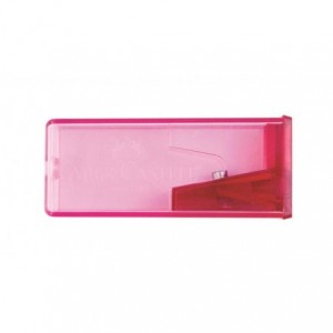 Ascutitoare plastic cu container, fluorescenta, Faber Castell - ACOMI.ro