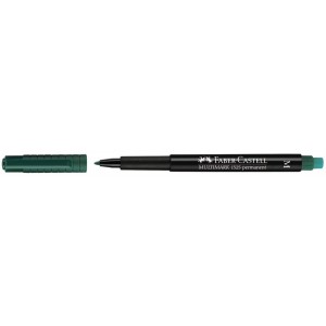 Marker permanent verde, 1.0 mm, M Multimark Faber-Castell - ACOMI.ro