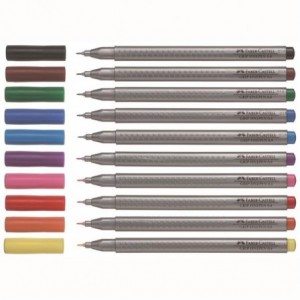 Liner FABER CASTELL Grip, 0.4mm, roz inchis