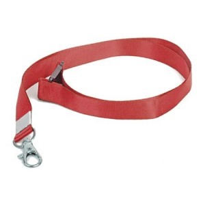 Lanyard textil 2x45 cm rosu, FORPUS - ACOMI.ro