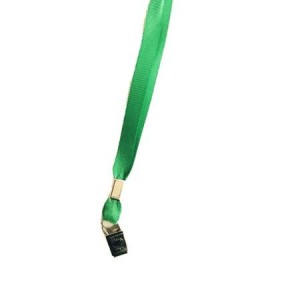 Snur textil cu clip pentru buzunar ecuson, lungime 85 cm, verde, ACM BRAND - ACOMI.ro