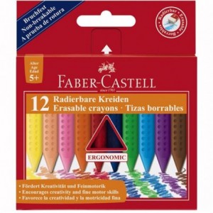 Creioane colorate ergonomice din plastic, 12 culori/set Standard, Faber-Castell - ACOMI.ro