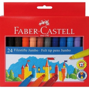 Carioca 24 culori/set, Jumbo Faber-Castell - ACOMI.ro