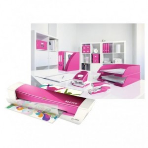 Laminator A4, roz metalizat, LEITZ iLAM Home Office - ACOMI.ro