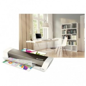 Laminator A4, gri metalizat, LEITZ iLAM Home Office - ACOMI.ro