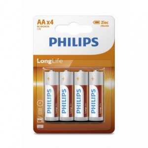 Baterie LONGLIFE AA 4 buc/blister, PHILIPS - ACOMI.ro