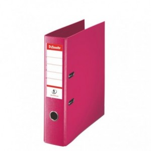 Biblioraft plastifiat de 7.5 cm, fuchsia, A4,  ESSELTE No.1 - ACOMI.ro