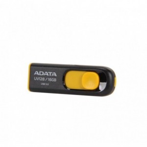 Memorie USB 16GB AUV128, negru/galben, ADATA - ACOMI.ro