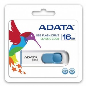 Memorie USB 16GB AC008, alb/albastru, ADATA - ACOMI.ro