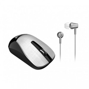 Kit Mouse Wireless + Casti Genius MH-8015, silver - ACOMI.ro