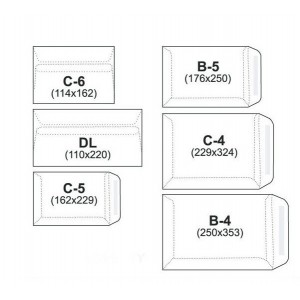 Plic C6 (114x162mm) siliconic alb, 1000 buc/cutie, RKV - ACOMI.ro