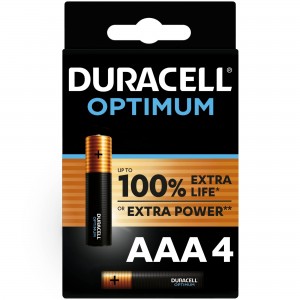 Baterie 1.5V, AAA - LR03, 4 buc/set, DURACELL Optimum - ACOMI.ro