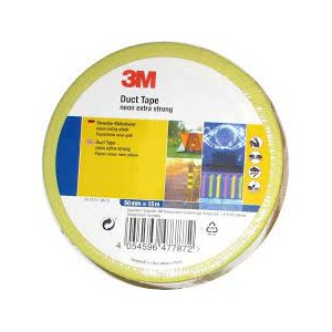 Banda adeziva duct tape 3M extra strong, galben neon, 48mmx10m - ACOMI.ro