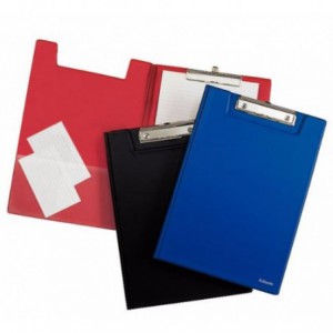 Clipboard dublu A4 albastru, plastifiat PVC - ESSELTE