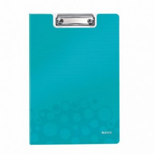 Clipboard dublu A4 turquaz-metalizat, plastifiat PVC, LEITZ Wow