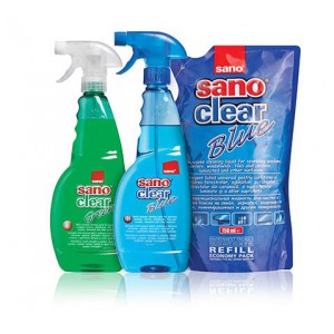 Rezerva detergent geamuri SANO Clear Blue, 750 ml ACOMI.ro