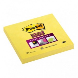 Notite adezive Post-it® Super Sticky, 76x76 mm, galben, 90 file/buc         - ACOMI.ro