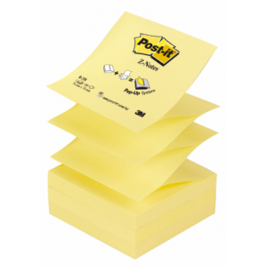 Notite adezive Post-it® Z, 76x76 mm, galben, 100 file/bucata - ACOMI.ro