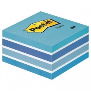 Cub notes Post-it® 76x76 mm, pastel albastru, 450 file/buc - ACOMI.ro