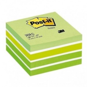 Cub notes Post-it® 76x76 mm, pastel verde, 450 file/buc              - ACOMI.ro