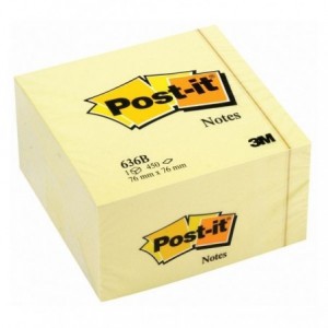 Cub notes Post-it® 76x76 mm, galben, 450 file/buc - ACOMI.ro