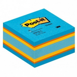 Cub notes Post-it® 76x76 mm, culori vii echilibrate, 450 file/buc - ACOMI.ro