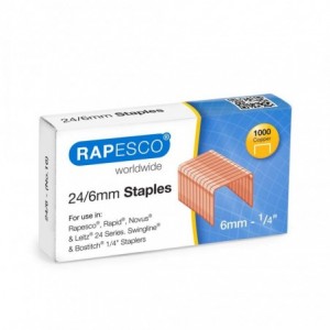 Capse 24/6mm cuprate, 1000 buc/cutie, RAPESCO - ACOMI.ro