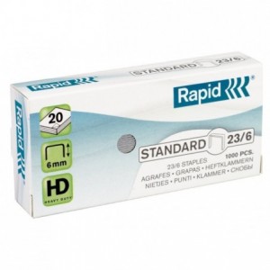 Capse 23/6, max. 20 coli RAPID Standard - ACOMI.ro