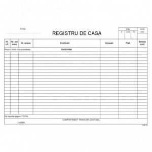 Registru casa A4, 100 file/carnet - ACOMI.ro