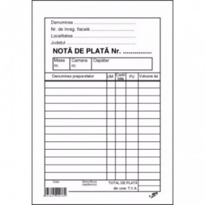 NOTA PLATA OSPATAR CU PERFOR - ACOMI.ro